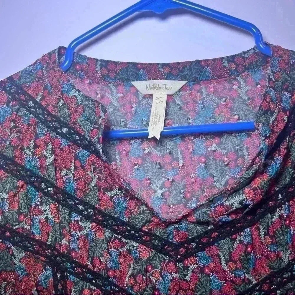 Matilda Jane Clothing Choose Your Own Path Carol Top, Women's Size Small - Picture 2 of 7